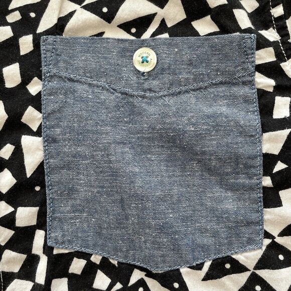 RARE Modern Amusement Funky Print Short Sleeve Button Down Mens Shirt Size S - Picture 5 of 11